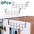 Door Hooks Clothes Hanger 5 Hooks Hanger No-Punching Towel Hanging Rack
