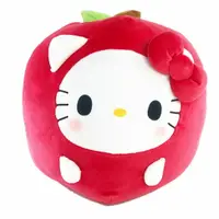 在飛比找樂天市場購物網優惠-小禮堂 Hello Kitty 蘋果造型絨毛抱枕 靠墊 玩偶