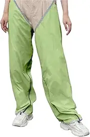 [Generic] Outdoor Rain Pants - Zippered Reflective Rain Pants - Outdoor Multipurpose Rain Pants, Split Rain Pants for Travel Camp