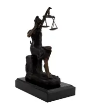 Bey-Berk Bronze Crying Lady Justice Sculpture