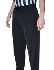 SMITTY | BKS-288 | WOMEN'S 4-Way Stretch Black Flat Front Pants | Slash Pockets
