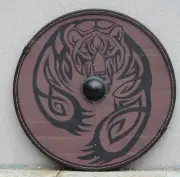 Medieval Eivor Valhalla Tiger Viking Battle Shields Dragon Pattern Props Decor