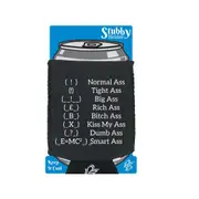 Ass Types - Funny Novelty Stubby Holder With Base