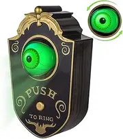 Halloween Decoration, Halloween Doorbell, Haunted Doorbell Animated Eyeball Halloween Decor with Spooky Sounds, Trick or Treat Event for Kids, Haunted House Halloween Party Prop Decoration