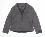 NEXT Womens Grey Polyester Blend Suit Jacket Size 14