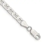 7 Inch Sterling Silver 4.5mm Flat Anchor Chain