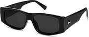[SOJOS] Retro Trendy Narrow Rectangle Polarized Sunglasses for Men Women 80s 90s Stylish Sunnies SJ2228