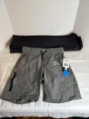 Youth Boys size L/7 TONY HAWK Swim HYBIRD SHORT Trunks Wear Wet Or Dry NWT Gray