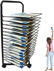 Art Drying Rack,Single-Sided 15-Layer Art Storage Rack,Painting Art Storage Rack,Suitable for Storing Drawings Paintings