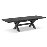 Austin Outdoor 2.2m - 3m Extension Aluminium Dining Table Charcoal