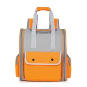 GGP Orange Portable Pet Carrier Backpack Spacious, Breathable, And Travel Friendly For Cats And Small Dogs