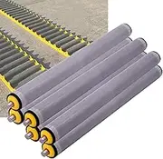Conveyor Rollers Stainless Steel Replacement Conveyor Belt Rollers, 1inch 1.5inch 1.6inch 2inch 2.4inch Diameter, Conveyor Rubber Roller for Wood Shop Commercial Warehouses(Diam 38mm/1.5in,L 19.7"/50