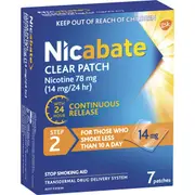 Nicabate Nicabate Clear Patch Quit Smoking Step 2, 14 Mg 7 pack