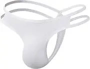 [Generic] Men's T-Back Thongs Bikini Briefs Double Straps Low Rise Bulge Pouch Underwear G-String Clubwear
