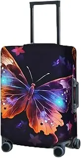 [RLDOBOFE] Travel Luggage Cover for Suitcase Elastic Suitcase Protector Butterflies Suitcase Covers Washable Suitcase Protective Cover Dust-proof Luggage Covers Fit 18-32 Inch Luggage, Black, Medium