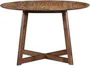 Priceworth Maya Dining Table, Pair with Your Dining Chairs, Living Room and Dining Room Furniture, Solid Rubberwood Tabletop with Veneer, 4-6 Seating Capacity, Durable, 75H x 70/120 W x 25D CM