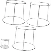 LIFKOME 3Pcs Stainless Steel Seafood Tray Rack Double Layer Display Stand for Restaurants Pizza Plate Holder Creative Utensil Organizer Space Saving Food Presentation