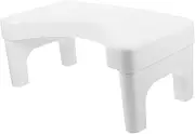 CVUTOVO Plastic Step Stool for Squatting Slip Toilet Footstool for Adults Folding Design for Bathroom Use Space Saving Ergonomic Poop Stool Height