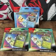 LOT OF 3 Pokemon Prismatic Evolutions Tech Sticker Collection Leafeon Glaceon