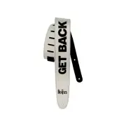 D'Addario The Beatles Get Back White Vegan Guitar Strap UPC 019954351946