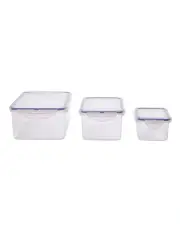[Lock & Lock] Classic Rectangular Food Storage Container Set with Lids 3 Pack