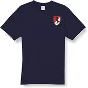F-STYLE(エフスタイル) F Style F-SD021122 US Military Military Coat of Arms 5.6 oz Heavyweight Cotton T-Shirt, Navy, S