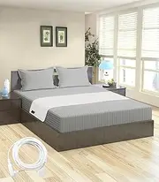 Grounding Sheets Bed, 5% Silver Fibre, Cotton Grounding Sheets for Better Sleep, Relieve Pain & Inflammation, Energy, Feeling Effects of Indoor, Grounding Mat Beds with 15ft Grounding Cord, 27x52in