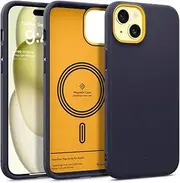 Caseology by Spigen Nano Pop Mag Case Design for iPhone 15 Case 6.1-inch [Compatible with MagSafe] Magnetic Ring Colourful Duo Tone Colours Cover - Blueberry Navy