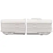 White Moose Tram Bookends Home/Office/Living Room Ornament Decor White