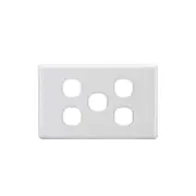 Projecta 5 Gang Blank Switch Plate - White Switch Grid and Cover Plate