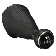 2Pcs 6 Speed Gear Shift Knob Gear Stick Gaiter Boot For VW Touran Caddy MK2 Leather