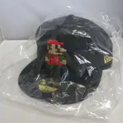 New Era 59FIFTY Super Mario Bros Cap 7 5/8 Black Gold Logo Rare New Unworn