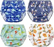 BISENKID Waterproof Swim Diaper Cover for Plastic Training Pants for Toddlers Good Elastic Rubber Swim Diaper Cover for Plastic Training Pants Boy 4t