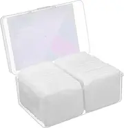 HAKIDZEL 80Pcs Cotton Pads Soft Facial Cleansing Squares for Makeup Removal Toner Application Convenient Storage Box Multi Purpose Use for Routines