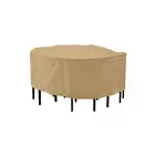 Waterproof Terrazzo Round Patio Table Chair Set Furniture Cover - Medium