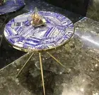 Amethyst stone Stone Random Coffee Side Table Top Inlay Work Hallway Decor Gift