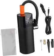 Kichvoe Portable Tire Air Compressor Pump with Digital Display Auto Inflator for Cars Bikes Trucks Real Pressure Monitoring Compact Lightweight Design