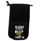 Alaska Is Calling And I Must Go Bear Mitt Kitchen Glove Mitts Double Oven Gloves