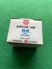 Vintage GE Quartzline Projector AV Lamp ELH 120v 300 Watts - NEW OLD STOCK