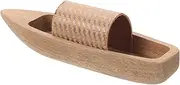 HOMOCONO Wooden Boat Model Ornament Rustic Miniature Boat Decor for Office and Home Durable Craft Decoration for Living Bedroom and House