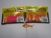 2 packs strike king scissor shad (hot chicken)