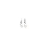 14k White Gold 4.5mm FW Cultured Pearl Leverback Earrings