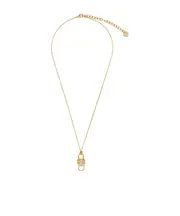Lock Pendant Necklace 00,One size golden