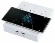 Desktop Power Board Hub 2 Way QI Wireless Fast USB & USB-C Charge Outlets 10W