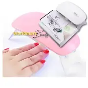 SUN Mini Nail Lamp LED Light 6W UV/LED Gel Nail Potable Lamp Nails Dryer -Pink