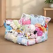 Bean Bag Chair Cover for Stuffed Animal Storage, Zipper Large Transparent PVC Clear Stuffed Animal Bean Bag Storage for Children Organizing Plush Toys, Easy to Clean(72x72x63cm)