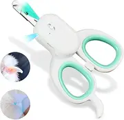 Pet Nail Clipper with LED Light, Cat Claw Trimmer with Ultra Bright LED Light for Nail Bloodline to Avoid Over Cutting, Sharp Angled Blade Grooming Tool for Dog Cat Rabbit Small Animals