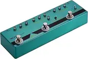 BE5 5-in-1 Guitar Multi-Effects Pedal Delay + Distortion + Overdrive + Booster + Buffer Full Metal Shell with True Bypass Green One Size
