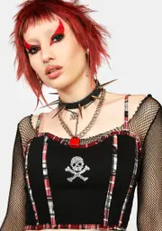[Current Mood] Lust Or Envy Plaid Corset Top