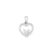 Sterling Silver Diamond Pendant